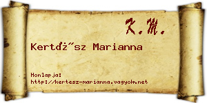 Kertész Marianna névjegykártya